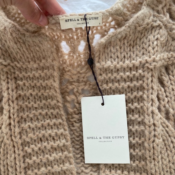 Spell Surf Shack Knit Cardigan- Taupe - Picture 3 of 4